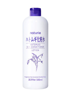 naturie front bottle showing label and 500ml size, highlights gentle hydration