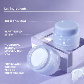 Naturium cleansing balm emulsified into milky oil for gentle rinsing benefit