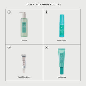 Naturium bottle staged on a bathroom shelf for everyday routine inspiration