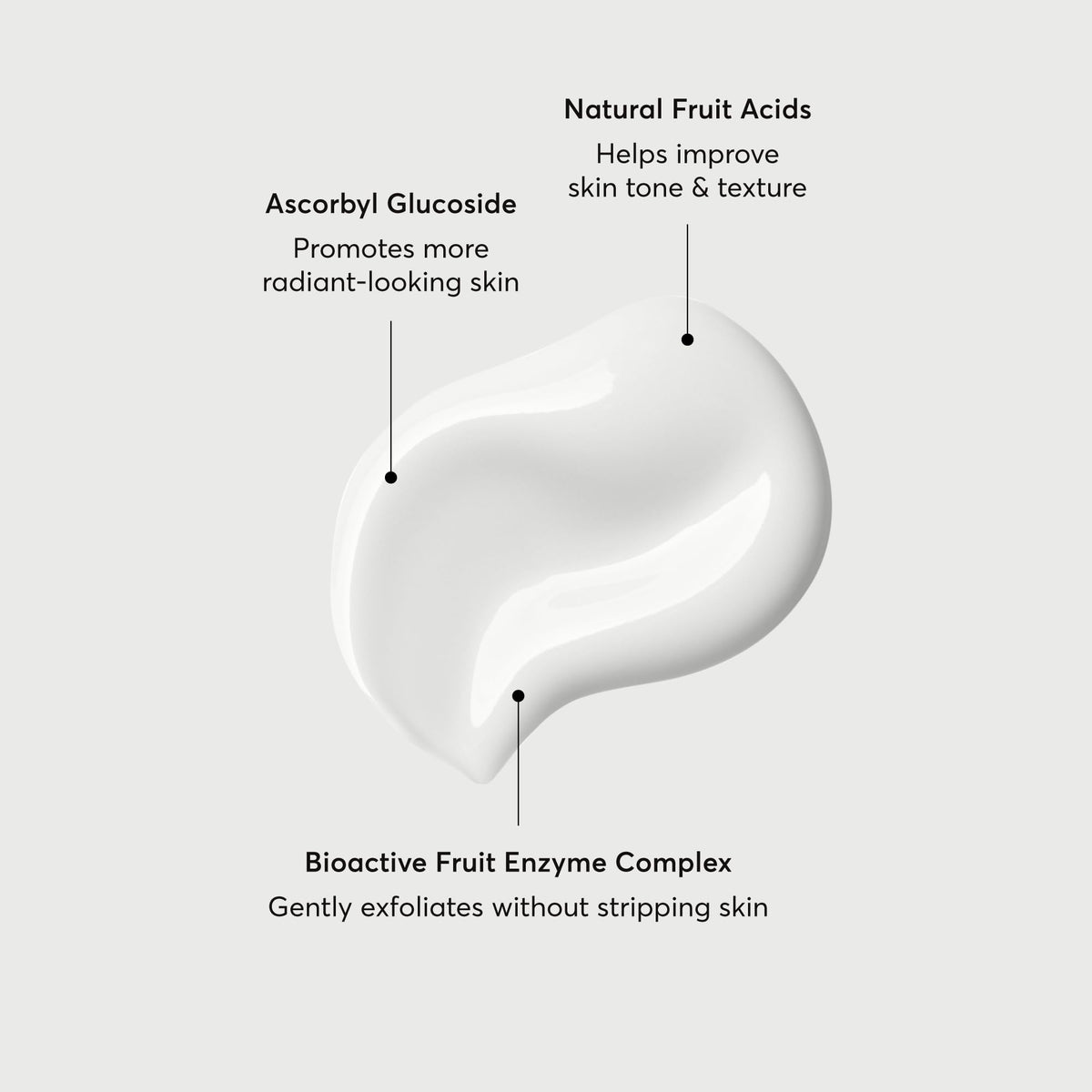 Naturium pump and label detail highlighting ingredients and easy dispensing for daily use
