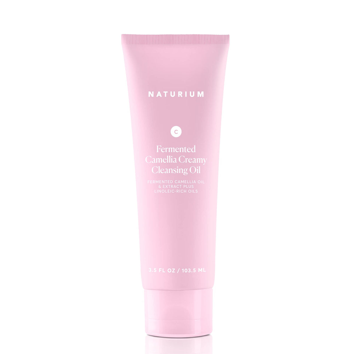 Naturium gel-to-oil demo on hand illustrating makeup-dissolving power benefit