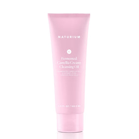 Naturium gel-to-oil demo on hand illustrating makeup-dissolving power benefit