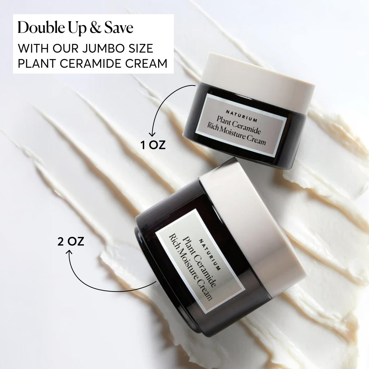 Naturium ingredients label close-up, displays plant ceramides and pH detail