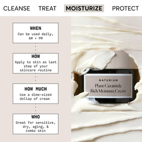 Naturium close-up texture swatch on skin, demonstrates rich absorbent feel