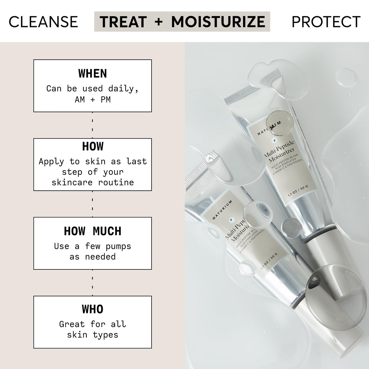 Naturium texture close-up highlighting creamy consistency and hydration