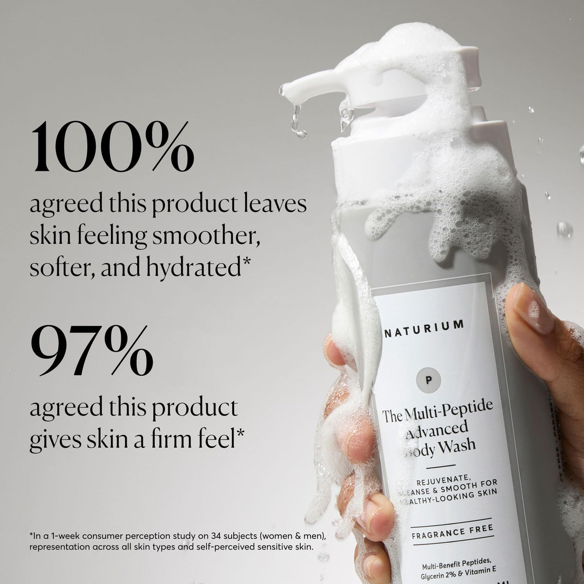 Naturium creamy lather close-up showing rich texture and moisturization