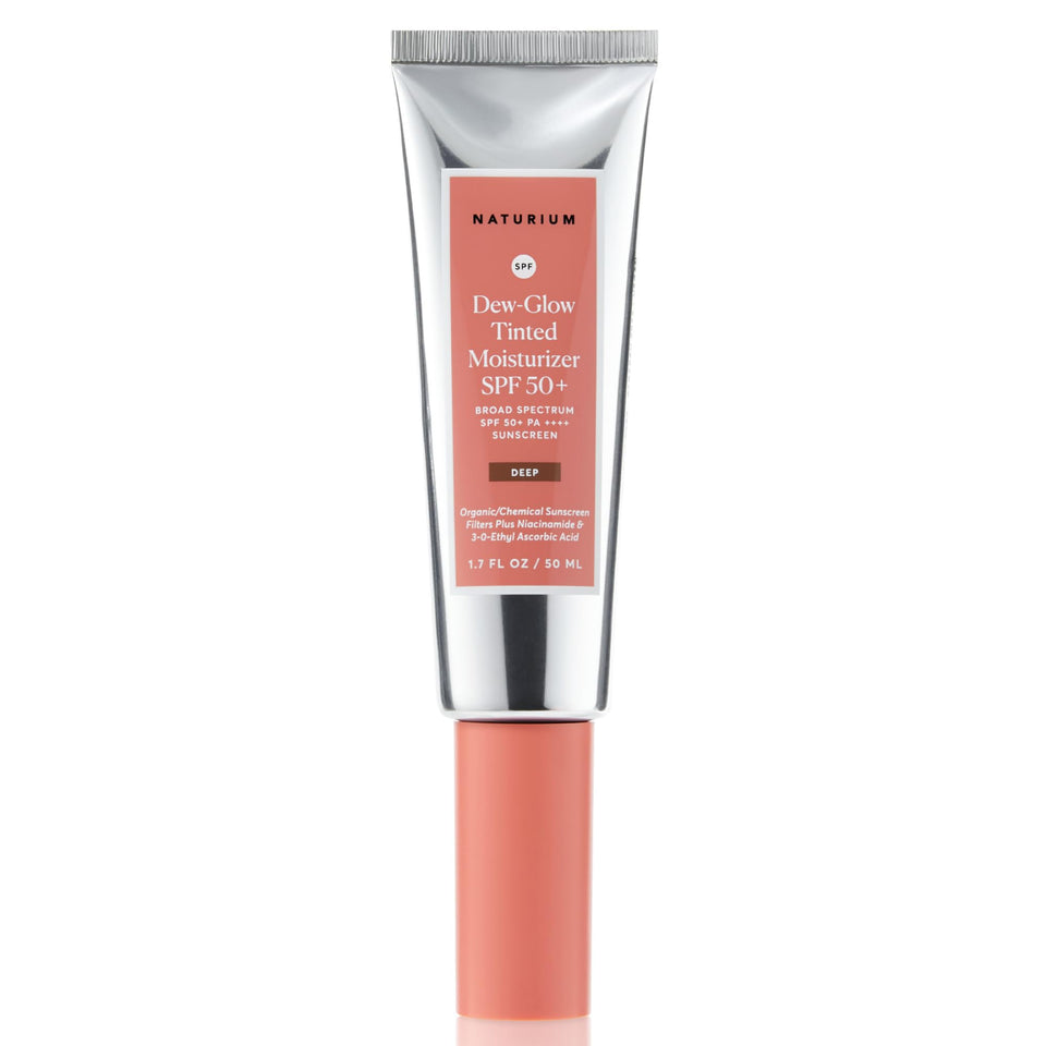 Naturium front packaging showing bottle and product name, clear protective SPF benefit
