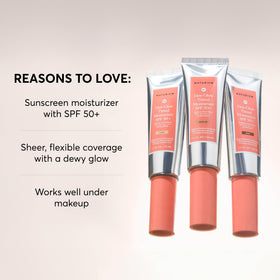 Naturium Dew-Glow texture swipe showing dewy finish and blendability