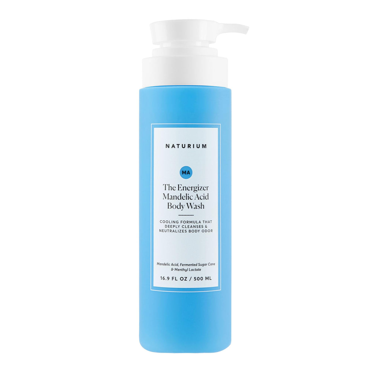 Naturium front bottle view showing cooling energizer body wash for refreshing cleanse