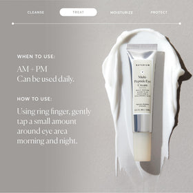 Naturium ingredients display highlighting squalane and hyaluronic acid benefits