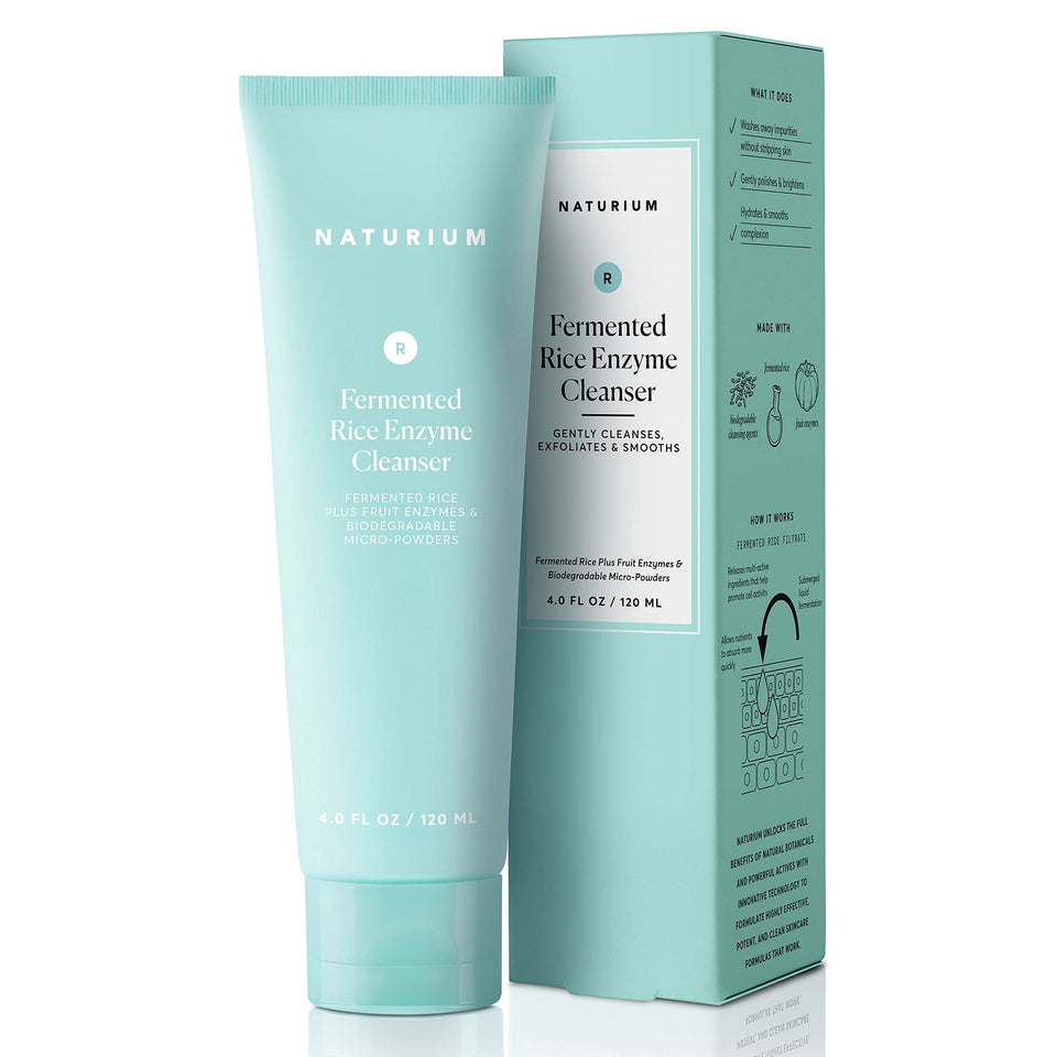 Naturium front packaging showing cleanser tube and clear benefit