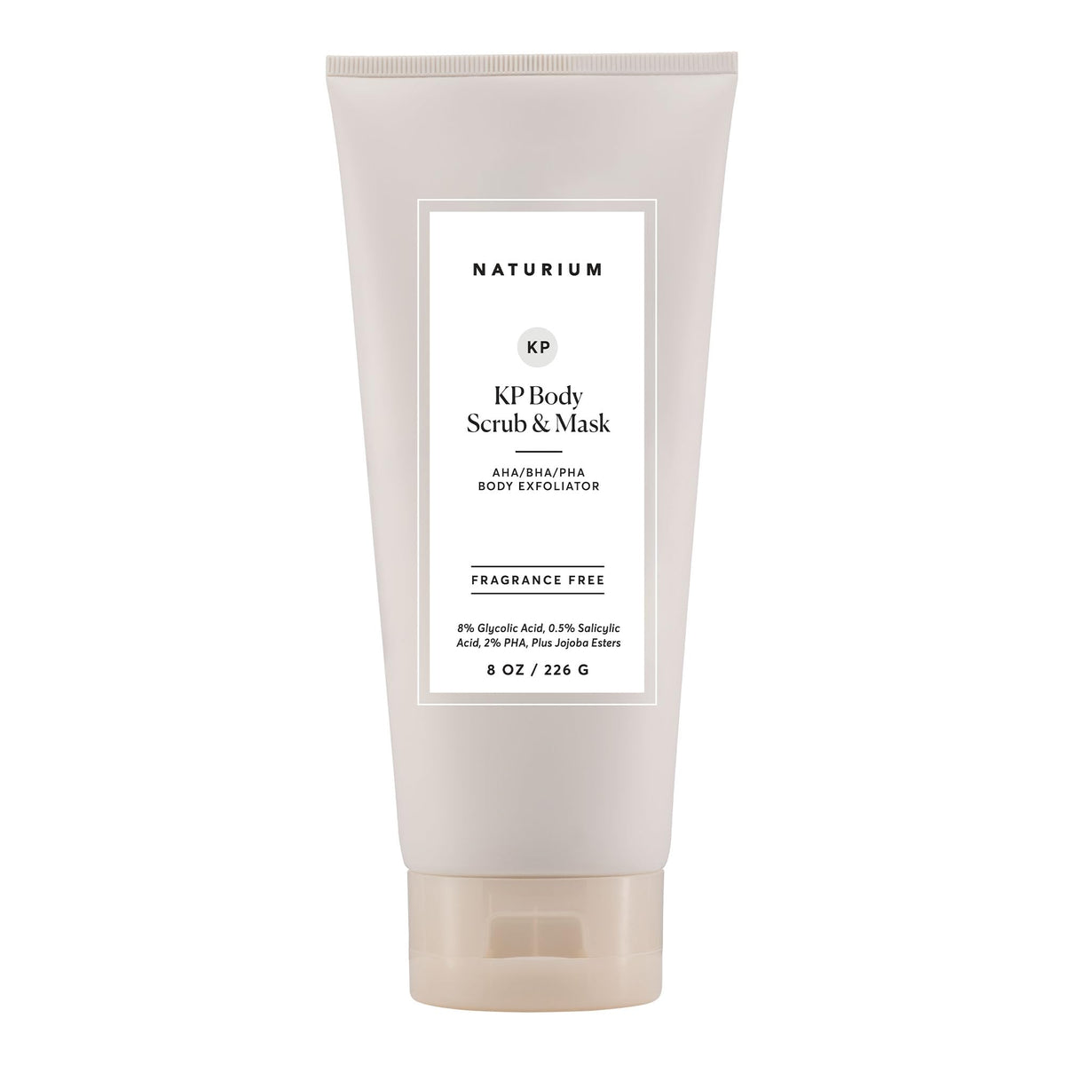 Naturium front packaging showing product name and 8 oz size, clear benefits