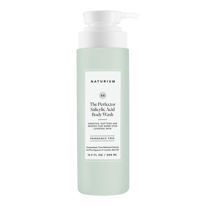 Naturium front packaging of The Perfector body wash showing bottle and label benefits