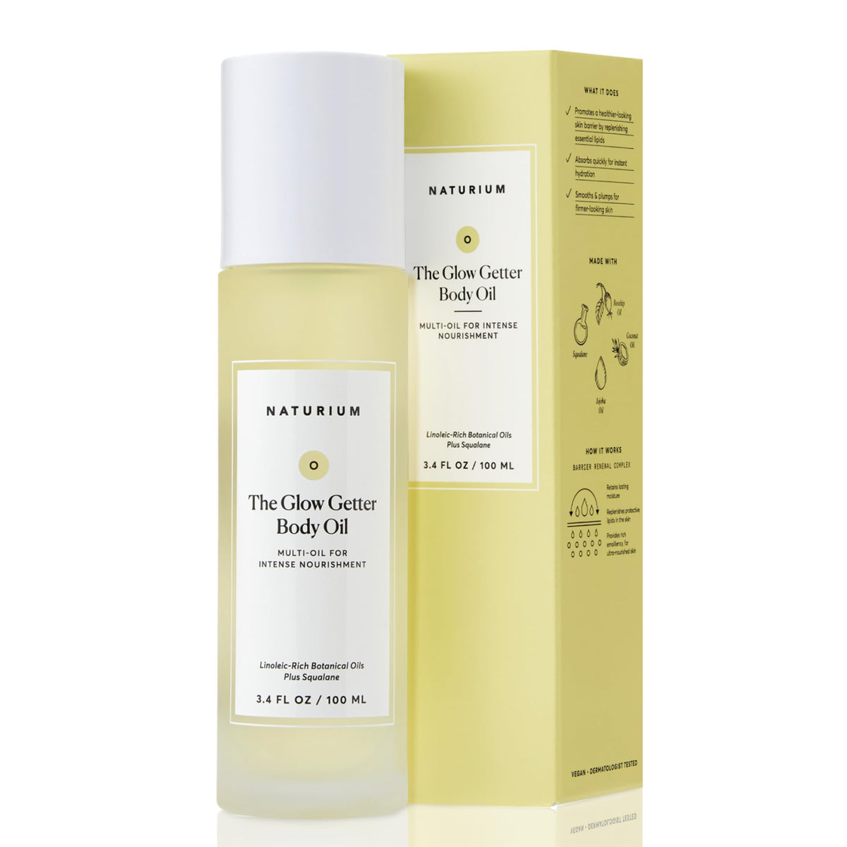 Naturium bottle front packaging showing product and benefits