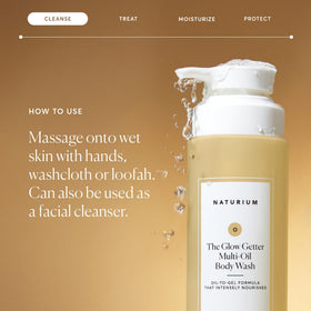 Naturium ingredient bottle with glycerin emphasizing humectant hydration benefits