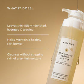 Naturium oil texture close-up highlighting rich multi-oil consistency for nourishing cleanse