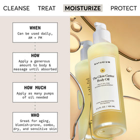 Naturium oil pouring close-up highlighting lightweight texture