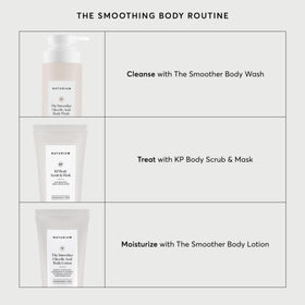 Naturium dispensing scrub into hand, showing recommended amount and control