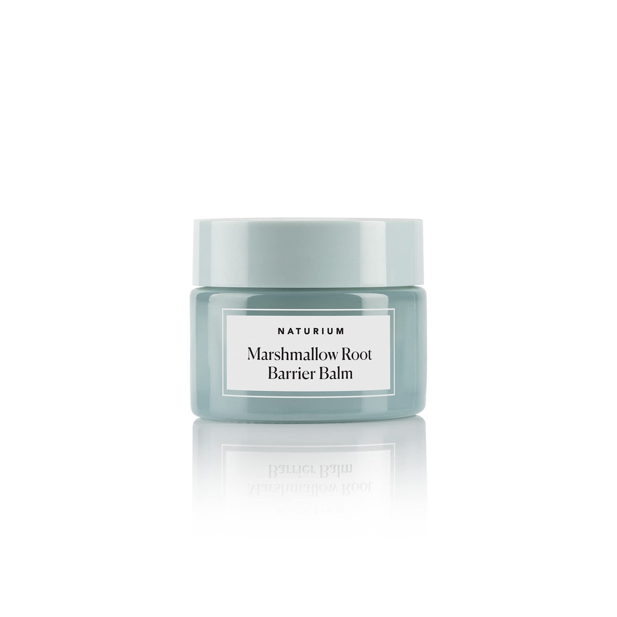 Naturium marshmallow root barrier balm front packaging showing size and label benefits