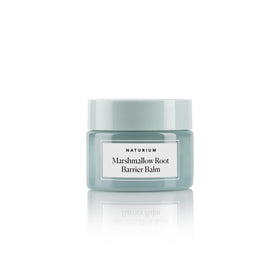 Naturium marshmallow root barrier balm front packaging showing size and label benefits