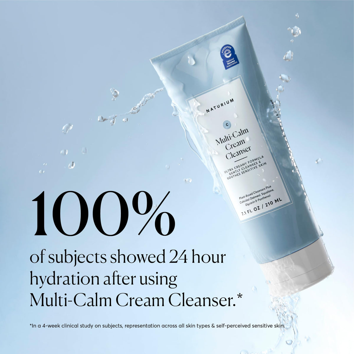 Naturium bottle held in hand to show 210 mL size and travel-friendly benefit