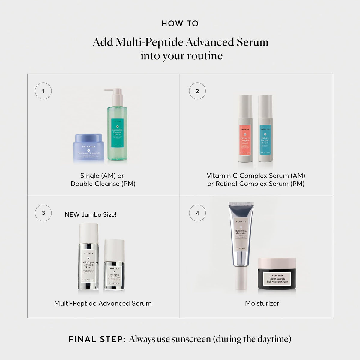 Naturium serum applied on skin fingertip demonstrating smooth absorption