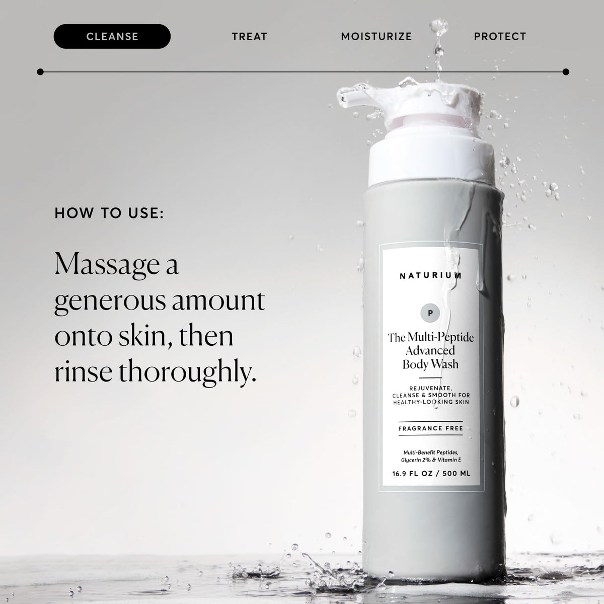 Naturium peptide complex visual emphasizing smoothing and barrier support