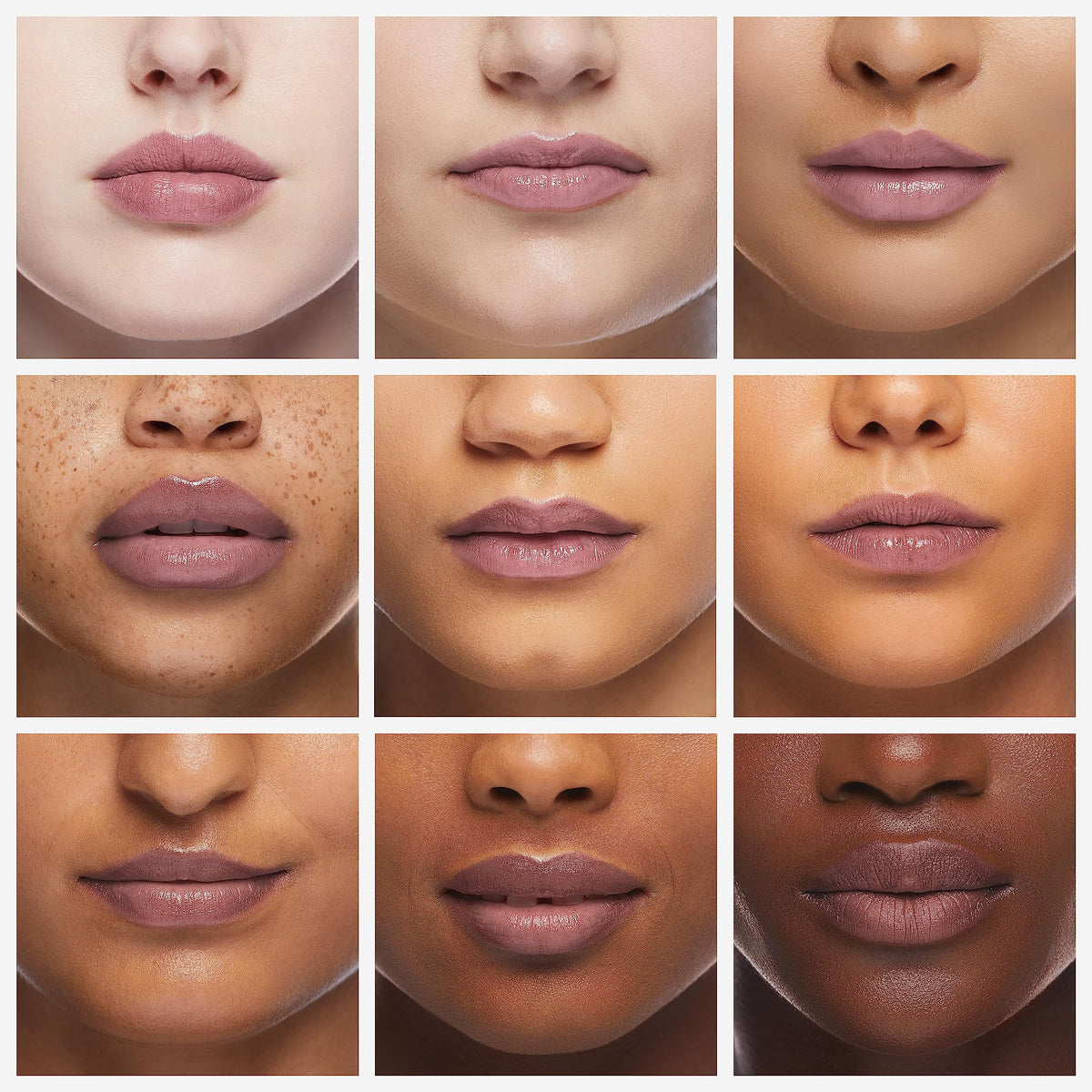 Naturium balm applied on lips showing glossy, hydrated finish