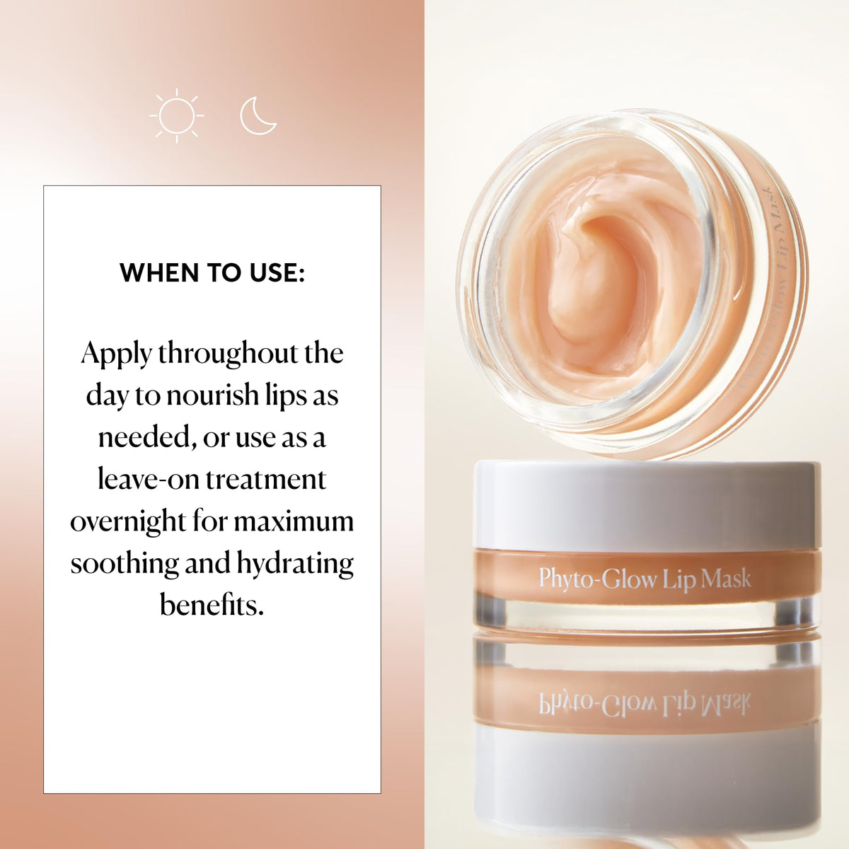Naturium Phyto-Glow Lip Mask being applied to lips for instant softness and protection