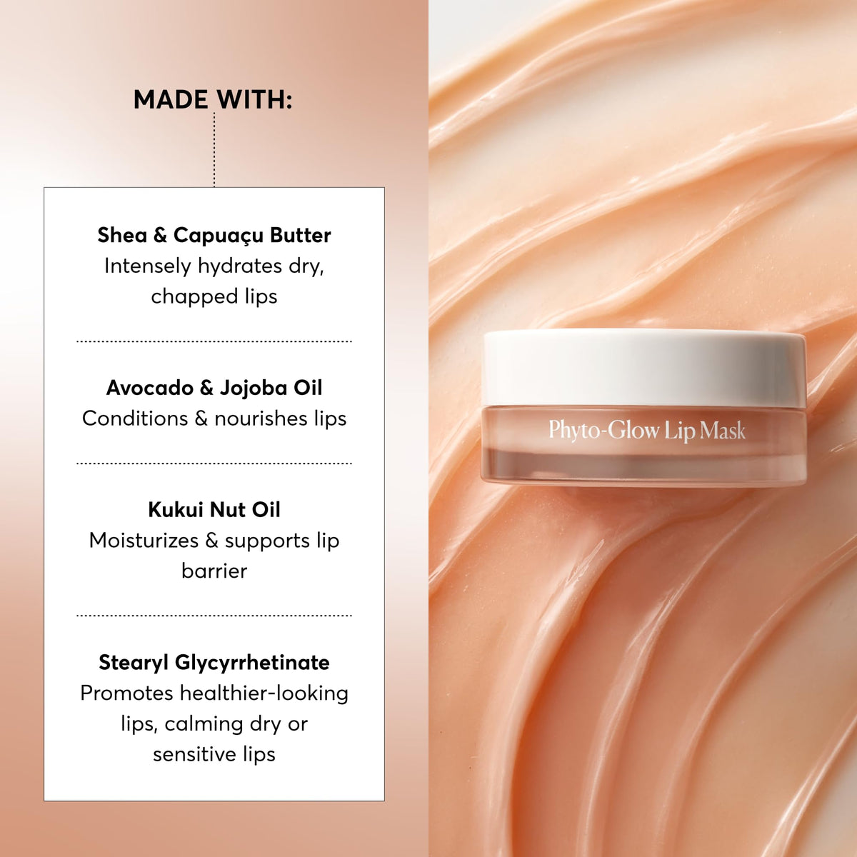 Naturium Phyto-Glow Lip Mask next to coin showing 0.5 oz size and portable convenience