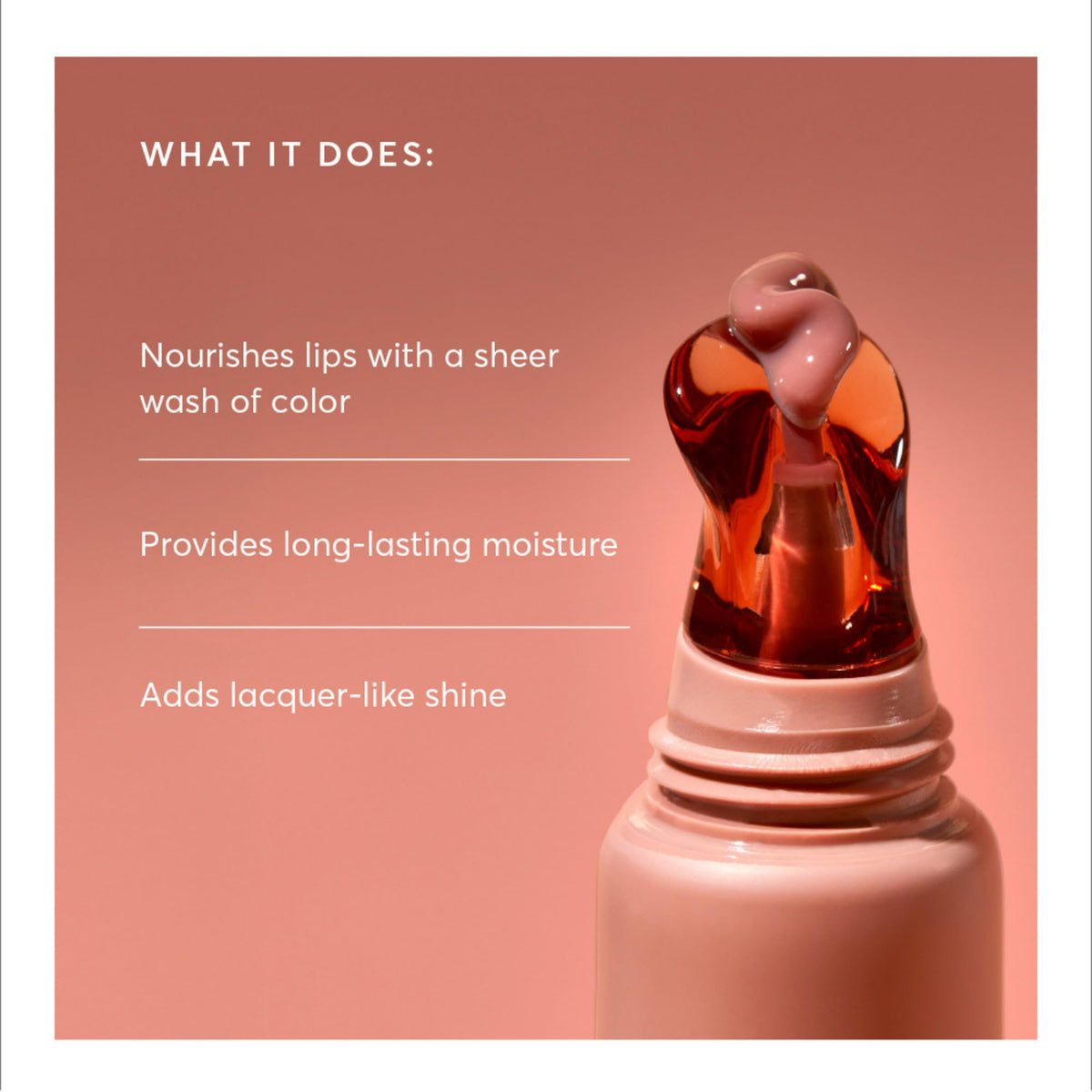 Naturium Phyto-Glow texture close-up showing glossy, non-sticky finish for smooth lips
