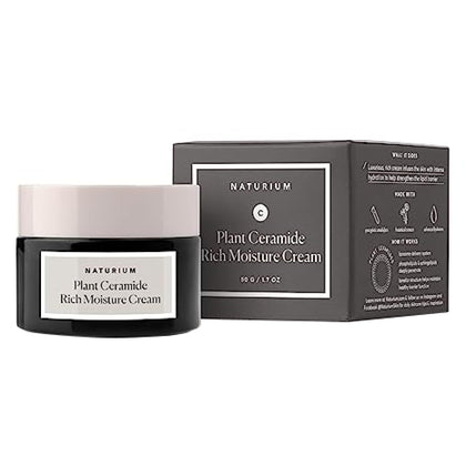 Naturium jar front view showing product and clear label, hydrates skin barrier