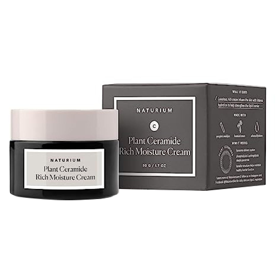 Naturium jar front view showing product and clear label, hydrates skin barrier