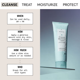 Naturium product in hand demonstrating application to dry skin benefit