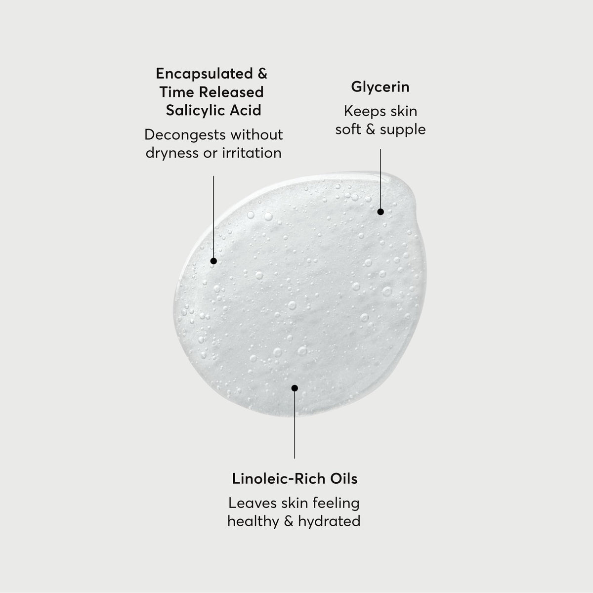 Naturium pump dispensing gel texture showing smooth exfoliating cleanser consistency