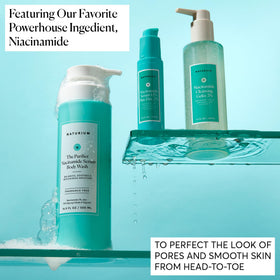 Naturium in bathroom lifestyle scene conveying daily self-care