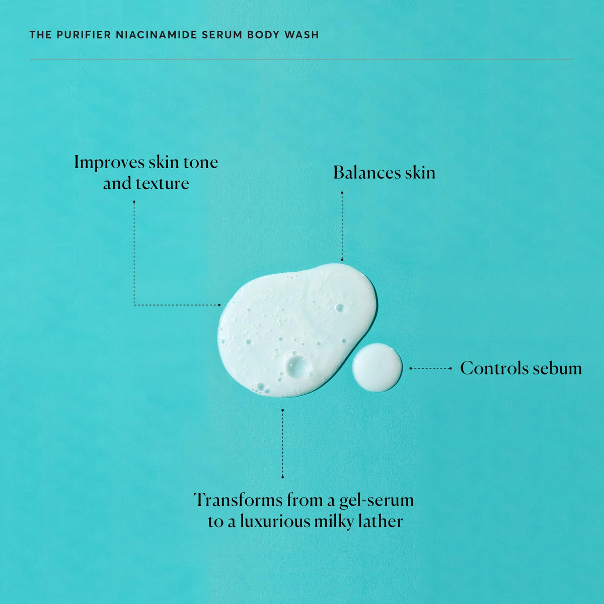 Naturium milky lather on skin showing gentle cleansing effect