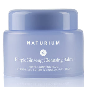 Naturium front jar view showing purple ginseng balm for effortless makeup removal