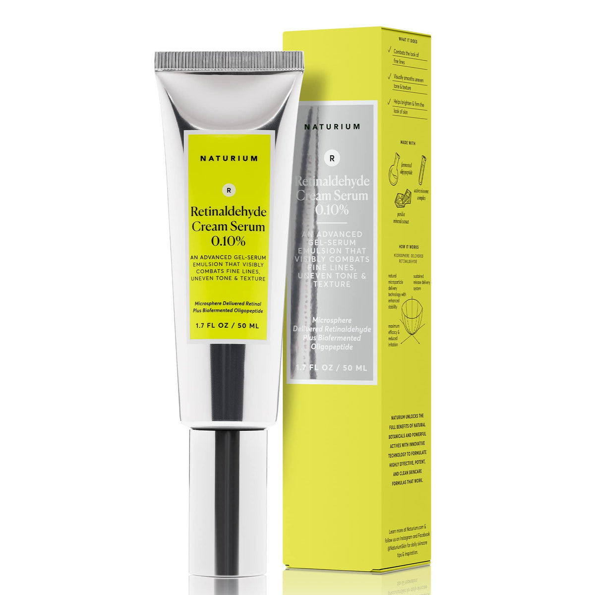 Naturium front packaging showing serum bottle and clean design for trustworthy results