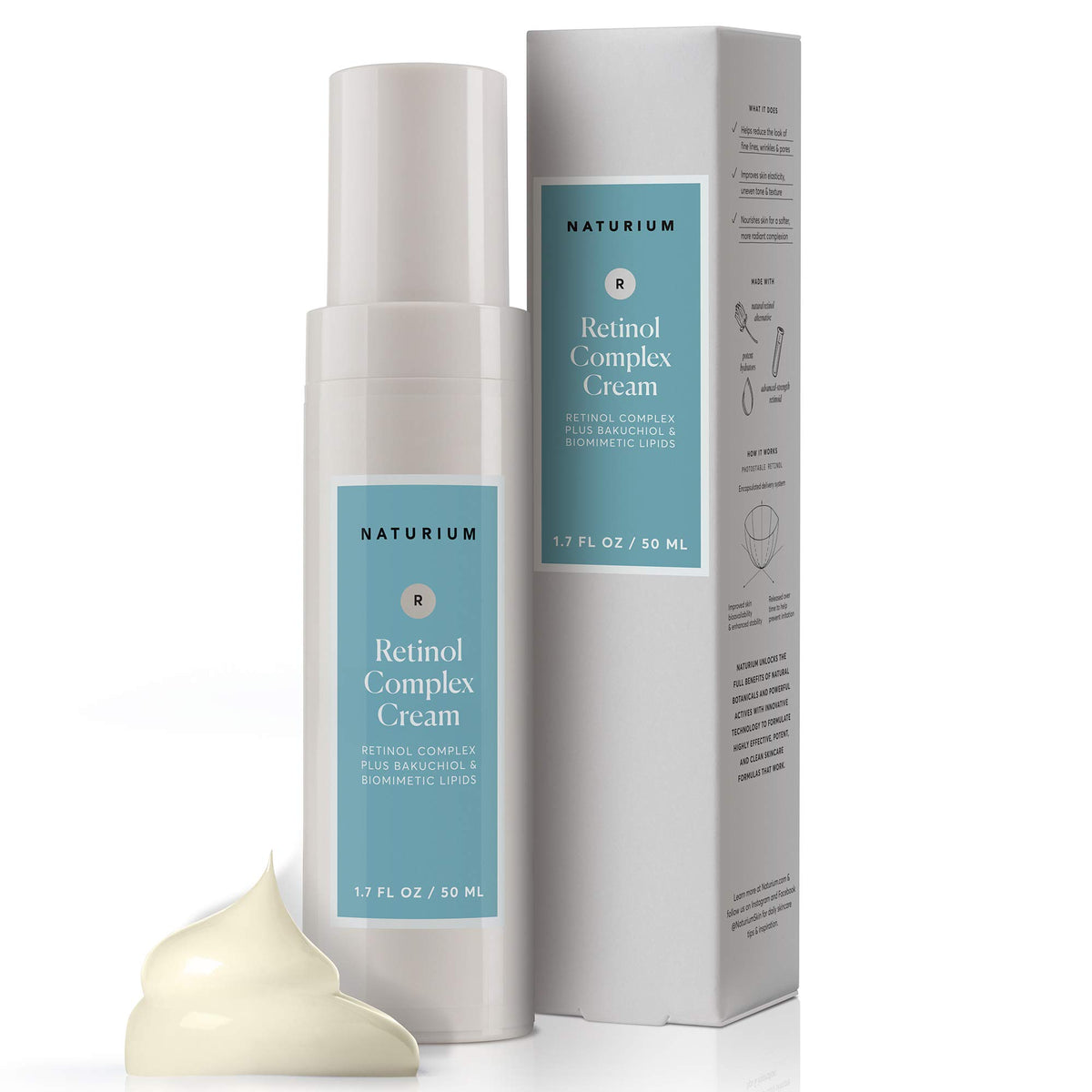 Naturium front packaging of retinol cream showing product name and size for clear identification