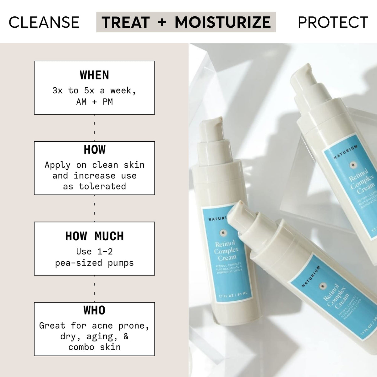 Close-up of Naturium retinol cream texture highlighting rich hydration and smooth spreadability