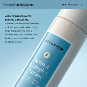 Naturium serum on bathroom counter representing nighttime routine benefit