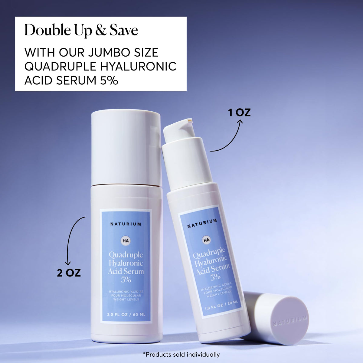 Naturium serum applied on hand, showing visible plumping and smooth finish