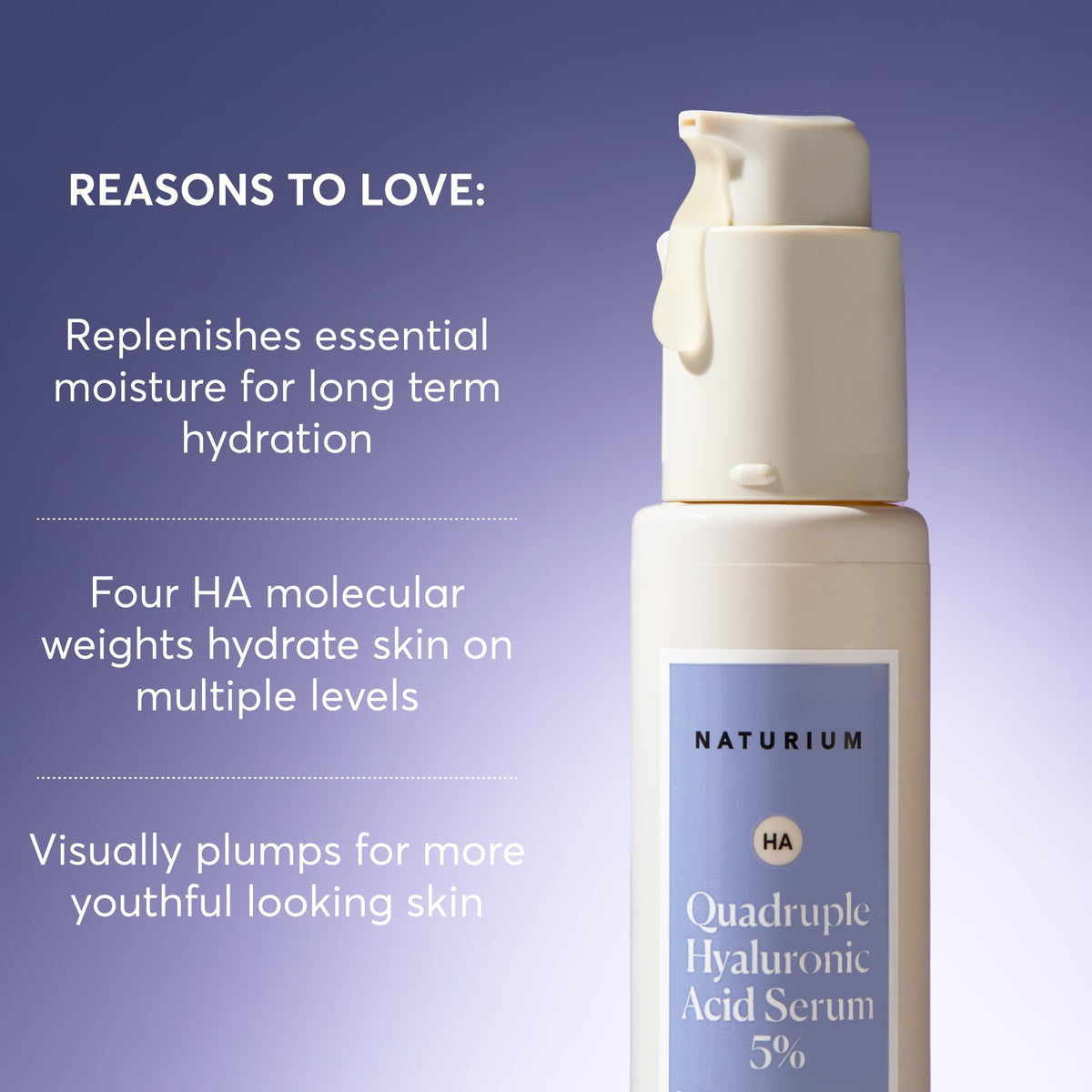Naturium clear gel texture on fingertip, demonstrating lightweight absorption