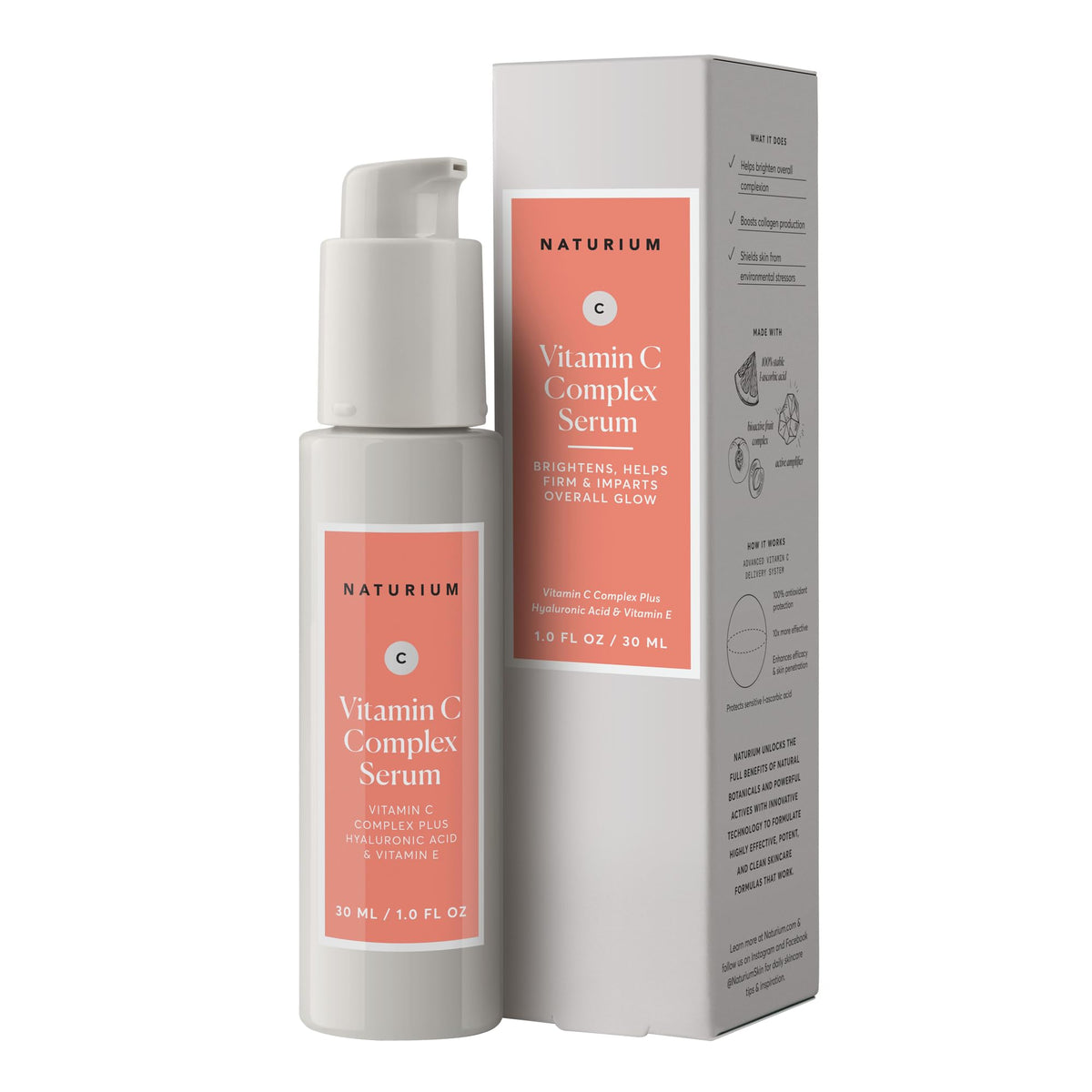 Naturium front packaging showing bottle and label, clear product identity and trust