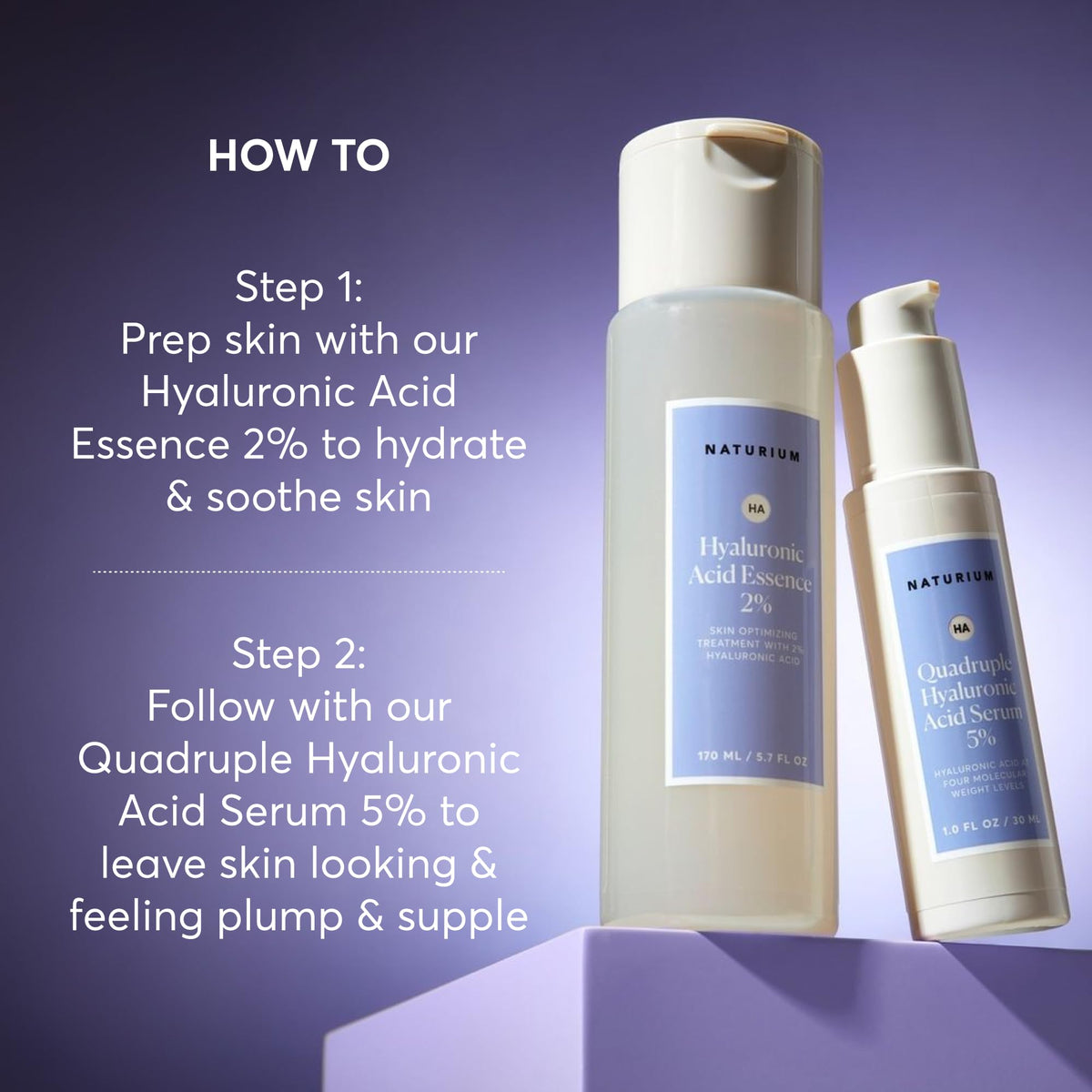 Naturium serum on bathroom shelf styled with towels, suggesting daily routine benefit