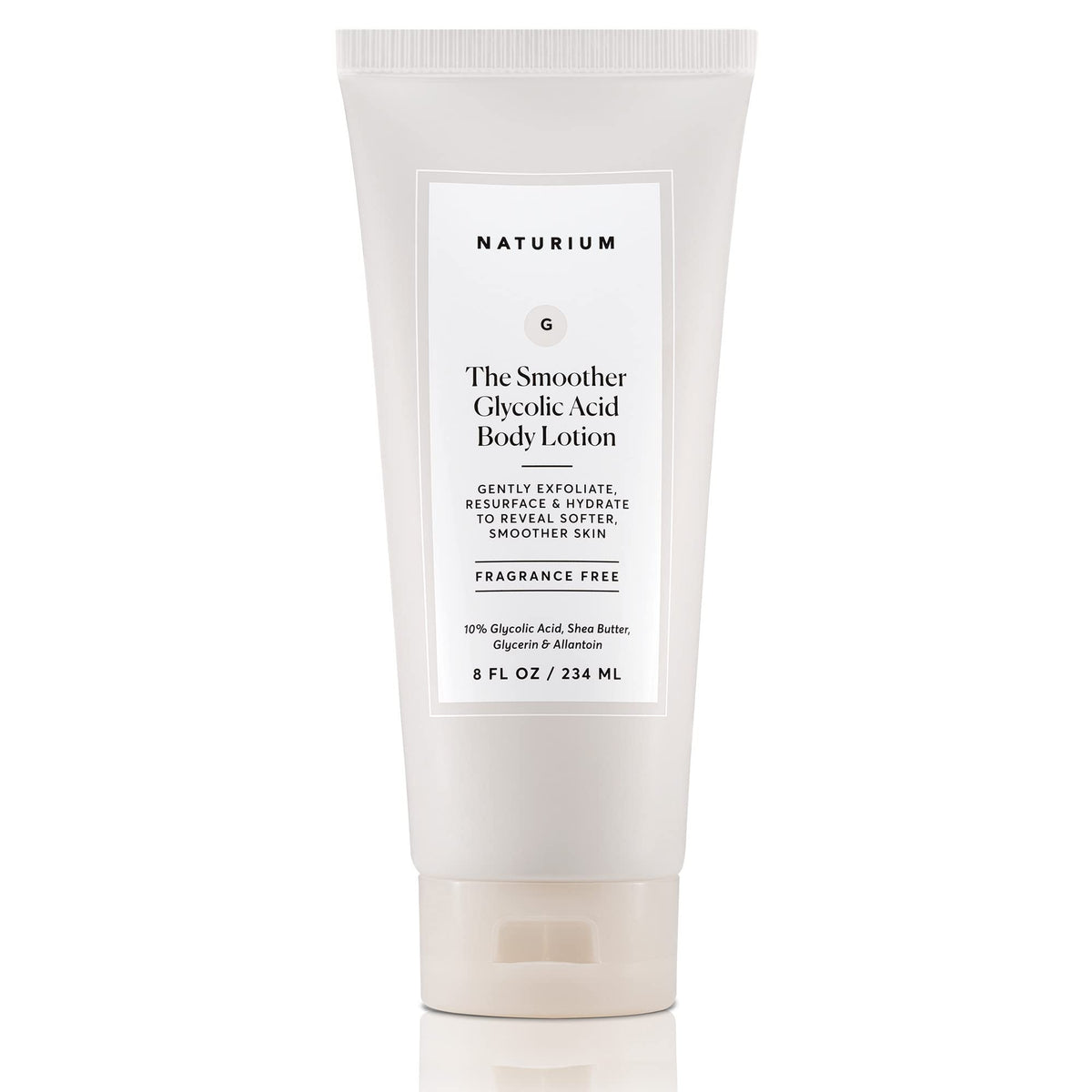 Naturium front packaging showcasing product and smoothing benefits
