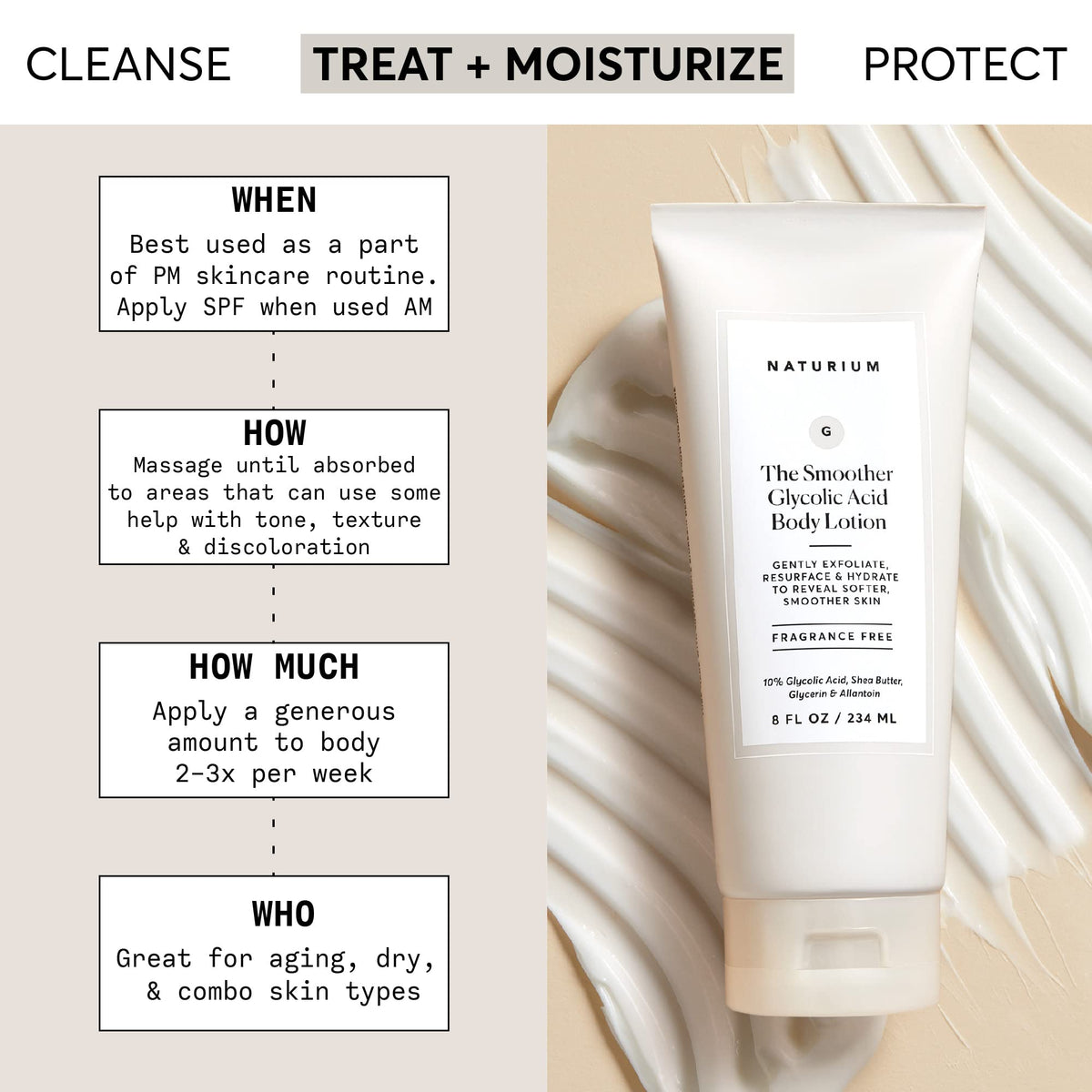 Naturium pump and cap detail highlighting easy dispensing benefit