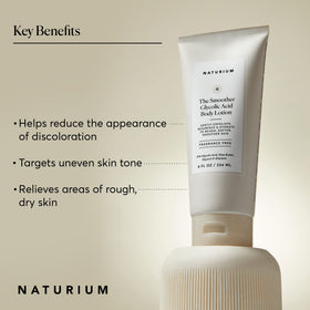 Naturium close-up lotion texture showing lightweight exfoliating feel