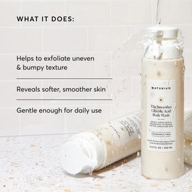 Naturium close-up of cleanser texture highlighting gentle exfoliation